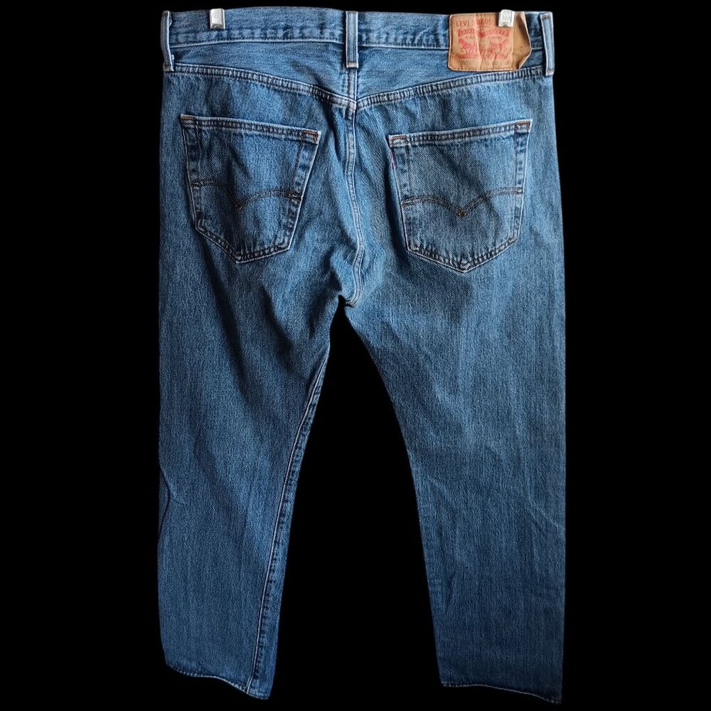 36x32 Levis 501 Original Fit Jeans W36 L32 Button Fly Mens Denim Blue Cotton